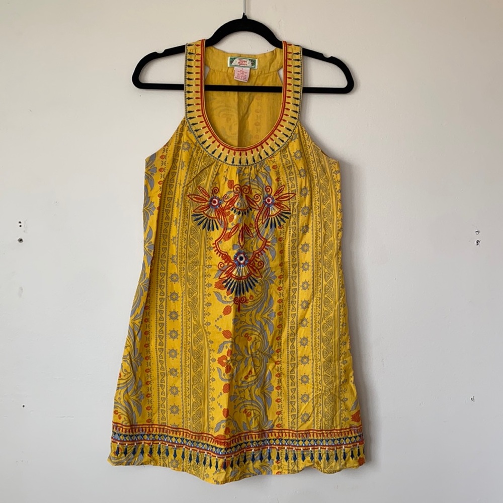Patterned halter dress